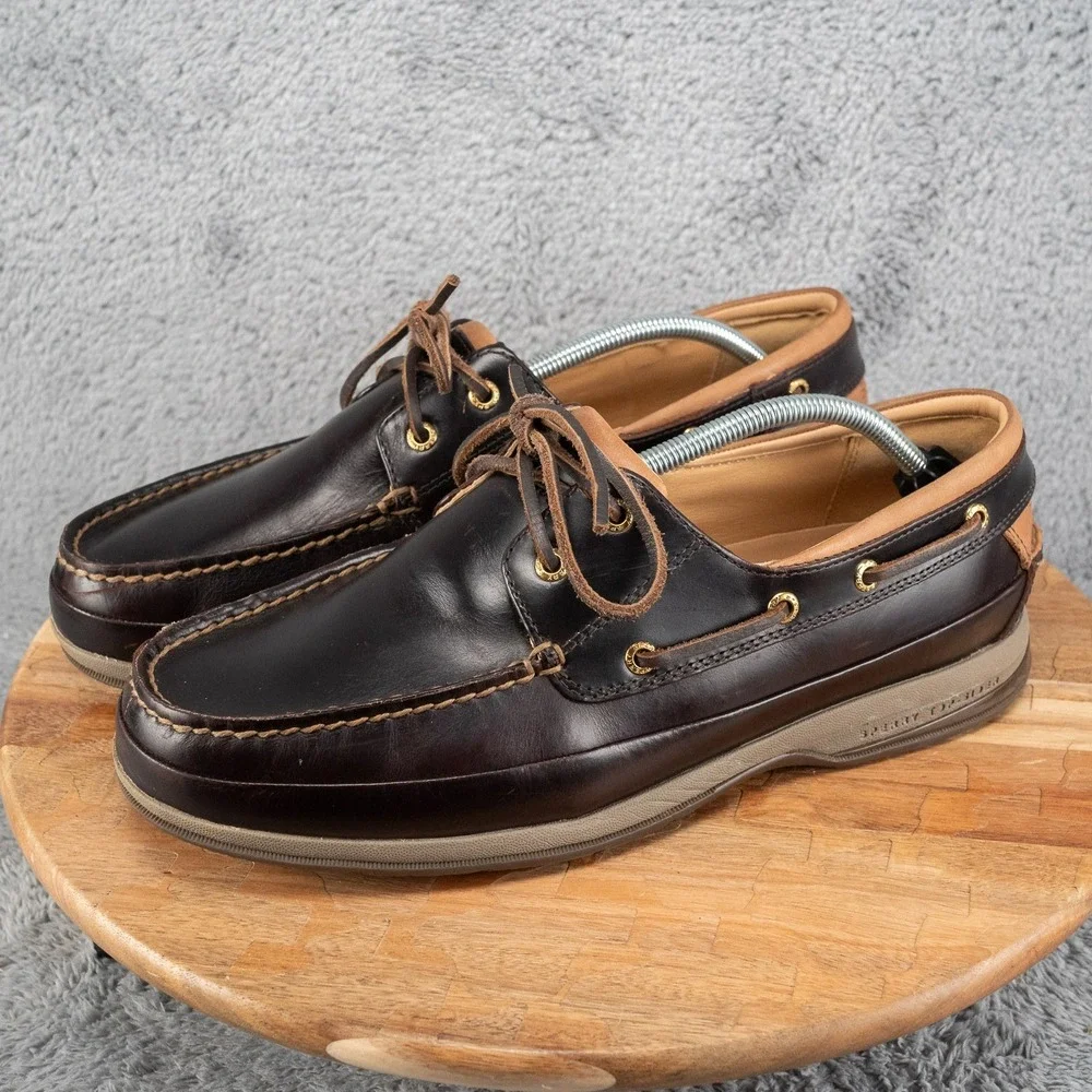 Sperry Top Sider 2 Eye Gold Cup Collection Boat Shoes Size 12 M Brown